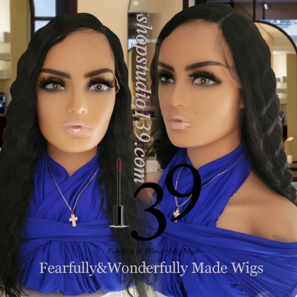 Human hair deepwave HD lace front wig